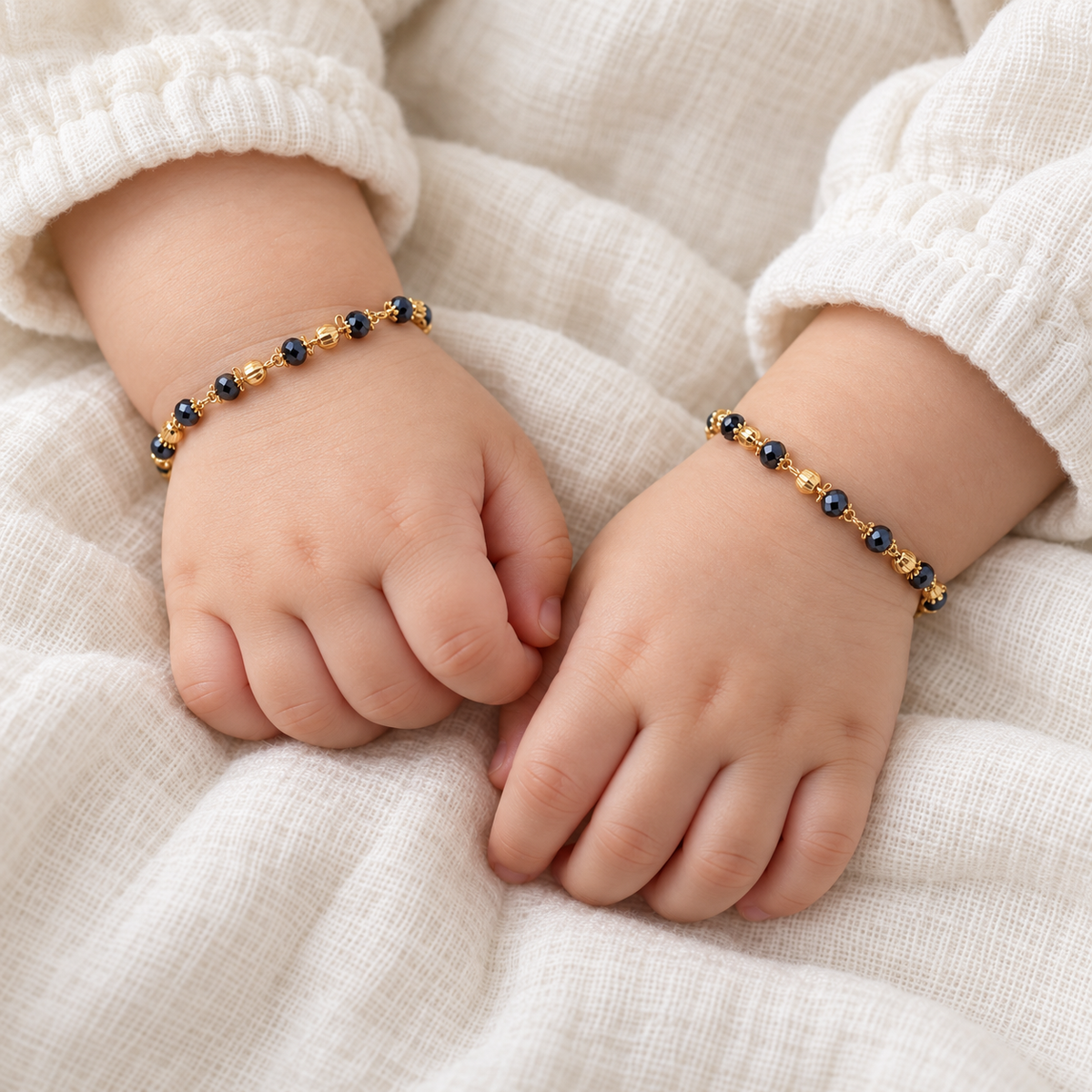 Crystal with Golden Oval Bead Nazariya Bracelet