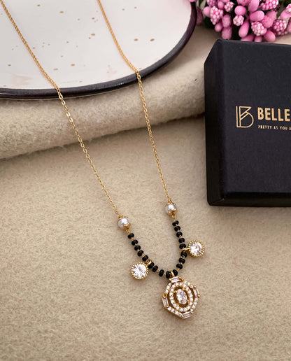 Buy 1 Get 1 Free American Diamond High Gold Plated Fancy Delicate Mangalsutra - Mangalsutra - Belleza Jewels