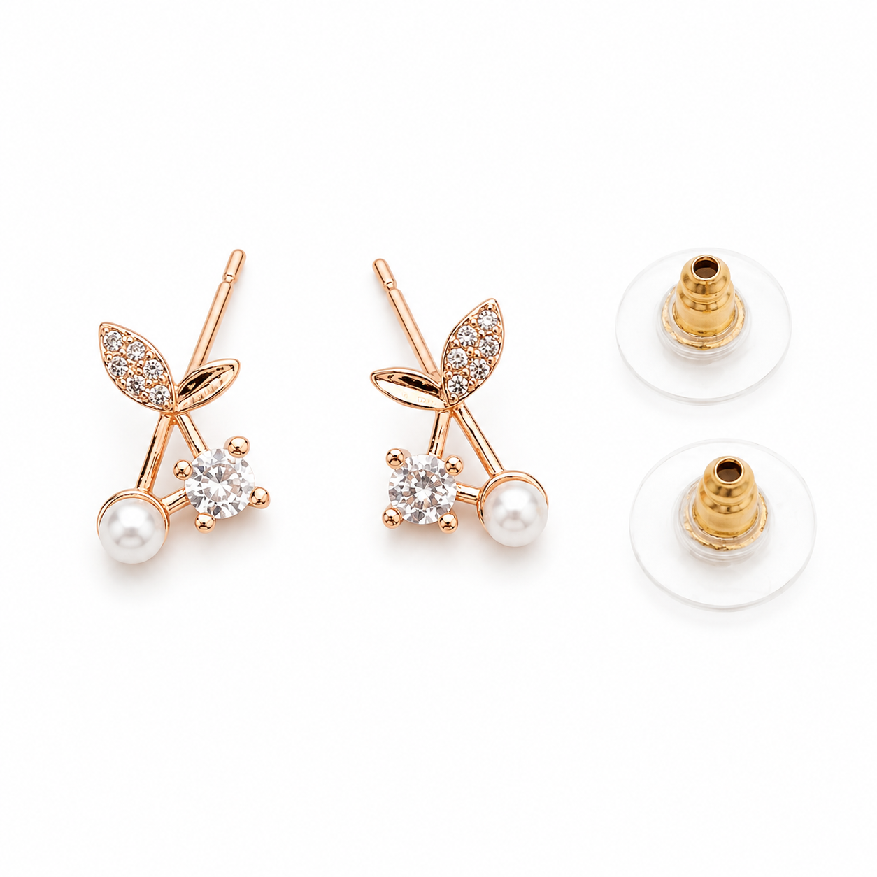 American Diamond Rose Gold Delicate  Fancy Earrings