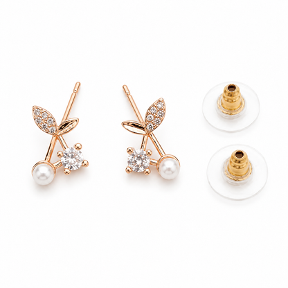 American Diamond Rose Gold Delicate  Fancy Earrings