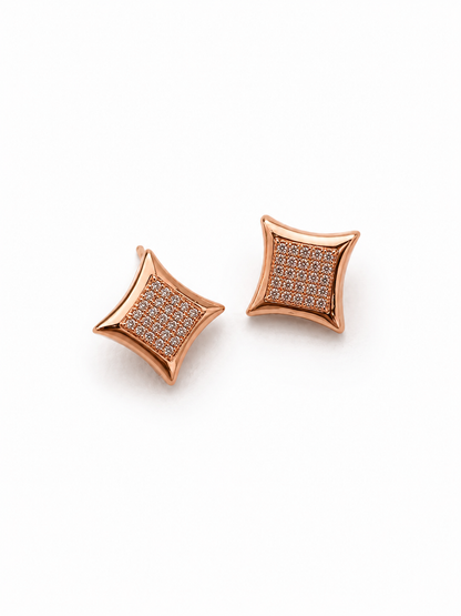American Diamond rose gold Square Shape Fancy Earrings