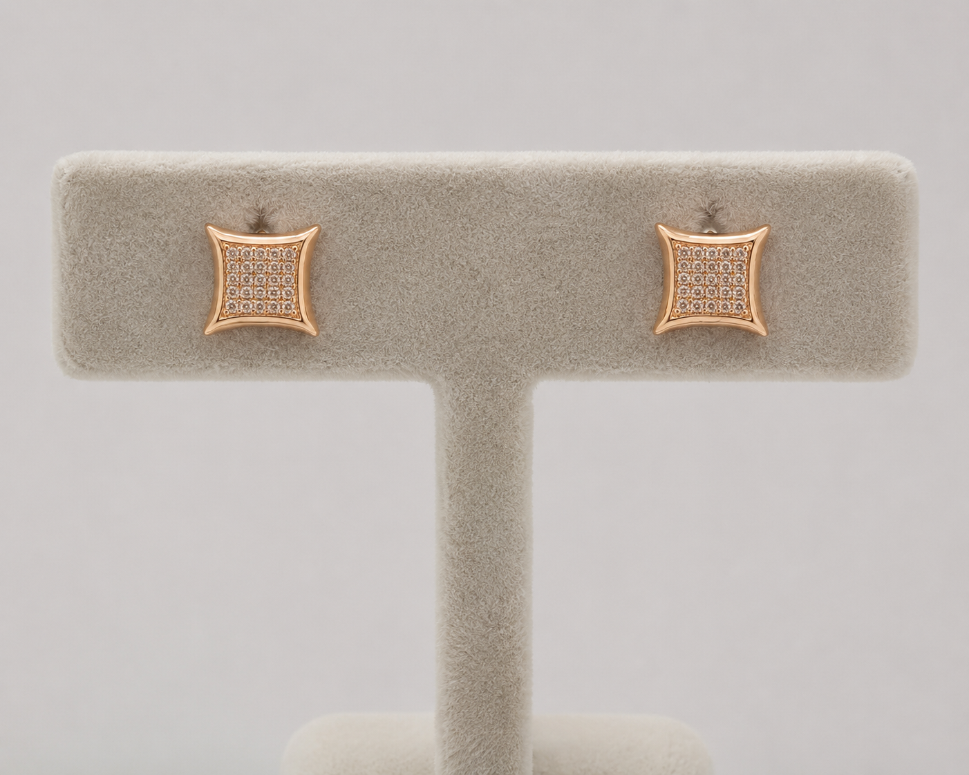 American Diamond rose gold Square Shape Fancy Earrings