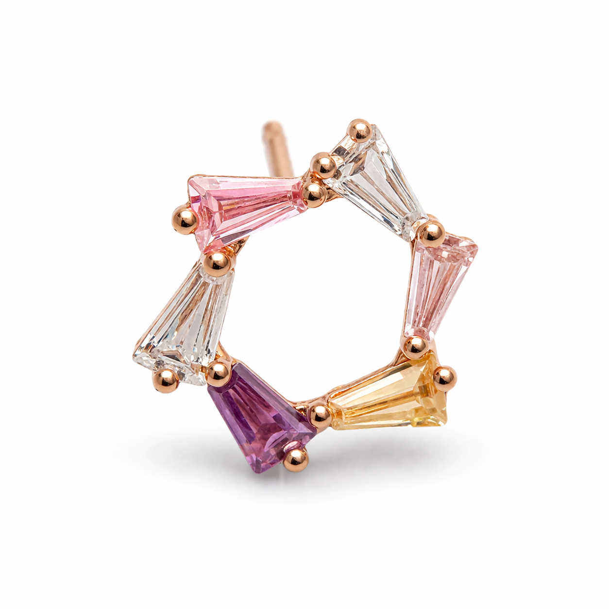 American Diamond  Rose Gold  Delicate Fancy Earrings