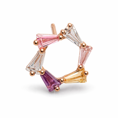 American Diamond  Rose Gold  Delicate Fancy Earrings