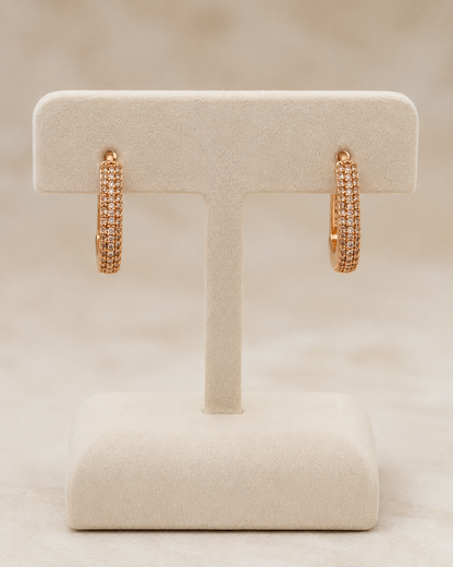 American Diamond Rose Gold Delicate Fancy Earrings