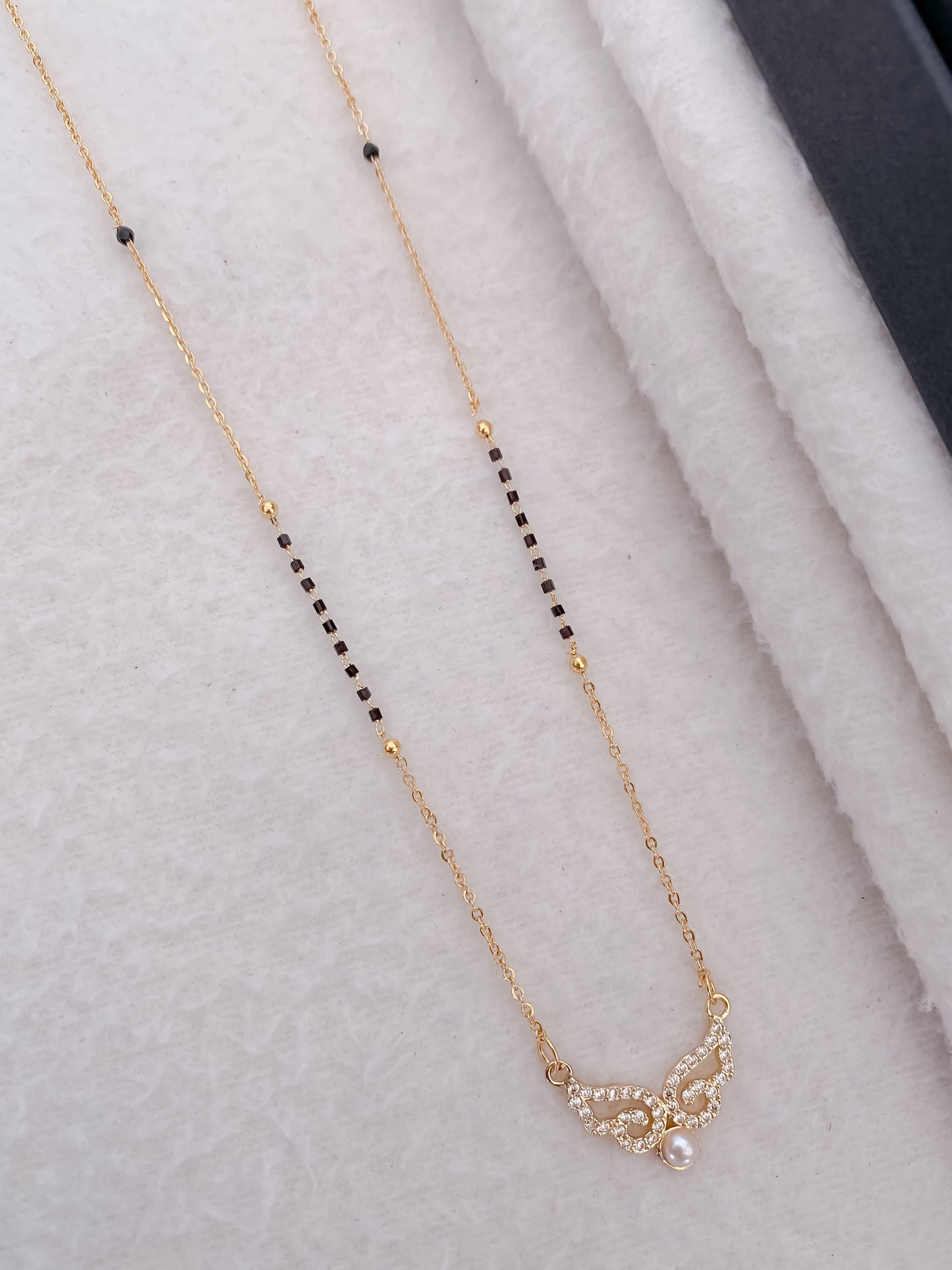 Buy 1 Get 1 Free - American Diamond High Gold Plated Delicate Fancy Mangalsutra