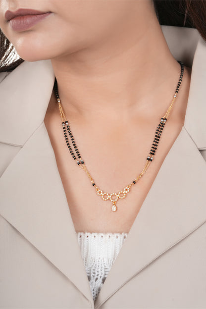 American Diamond High Gold Plated Delicate Fancy Mangalsutra