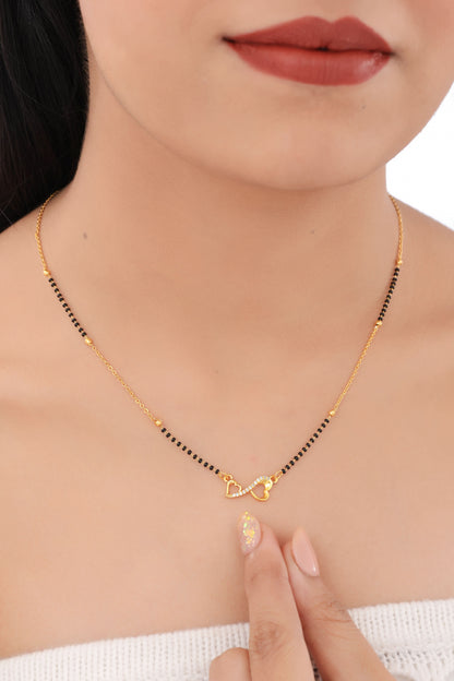 Buy 1 Get 1 Free - American Diamond  Gold Plated Fancy Mangalsutra