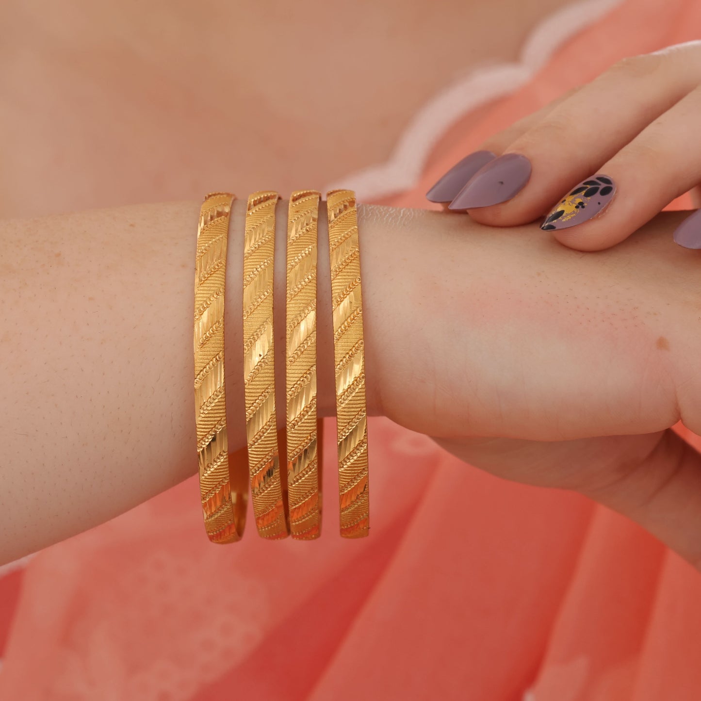 BUY 1 GET 1 FREE - Aahana Bangles (Set of 4)