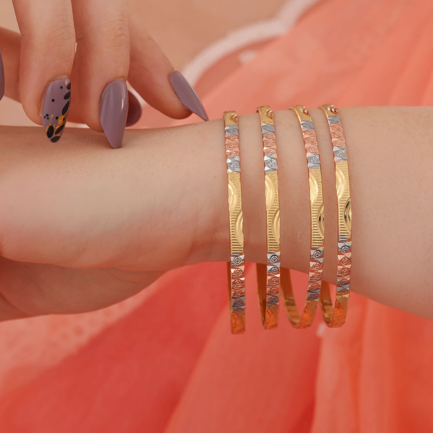 BUY 1 GET 1 FREE - Laxmi Bangles (Set of 4)