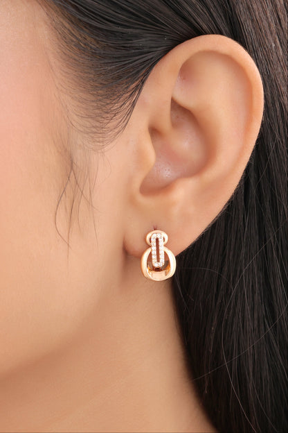 Buy 1 Get 1 Free - American Diamond Rose Gold Fancy Delicate Bali - BALI - Belleza Jewels