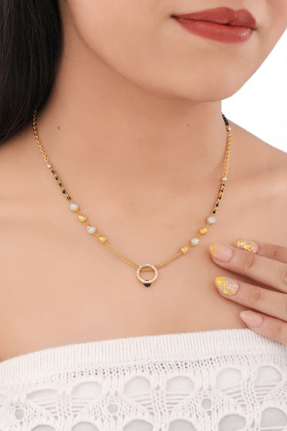 Buy 1 Get 1 Free American Diamond High Gold Plated Fancy Delicate Mangalsutra