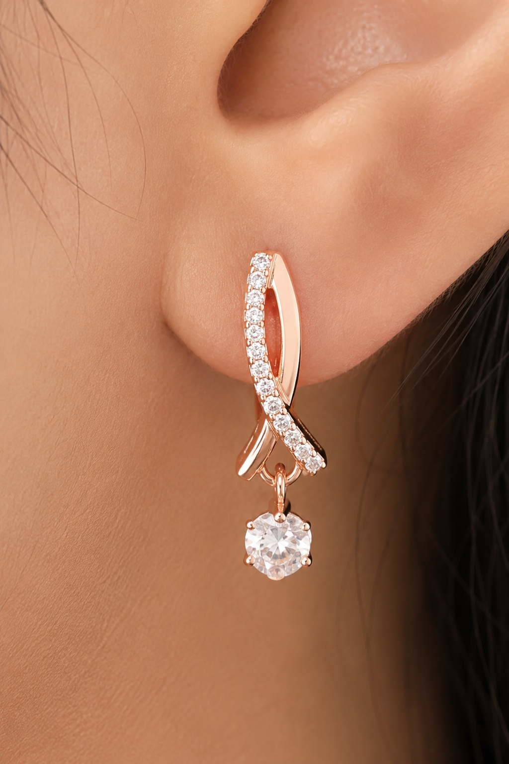 American Diamond Rose Gold Delicated Fancy Bali