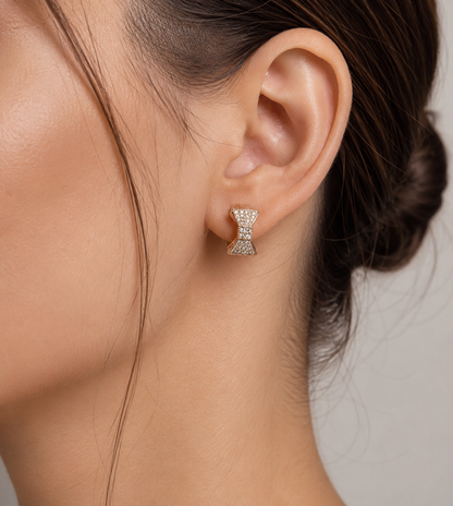 American Diamond Rose Gold Fancy Baali Earrings