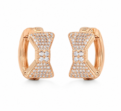 American Diamond Rose Gold Fancy Baali Earrings