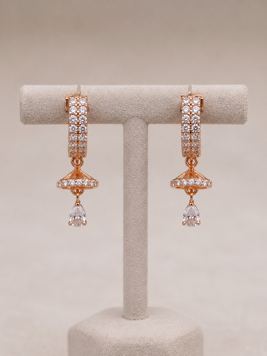 American Diamond High Rose Gold Fancy Bali