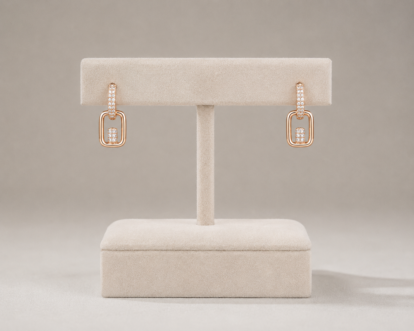 American Diamond Rose Gold Plated Delicate Bali