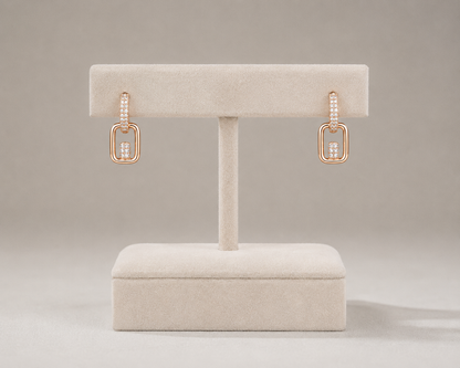 American Diamond Rose Gold Plated Delicate Bali