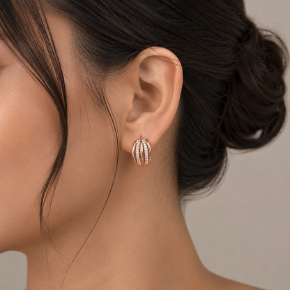 Fancy High Rose Gold Plated Delicate Bali