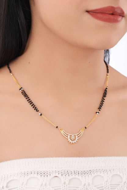 BUY 1 GET 1 Free-  American Diamond High Gold Exclusive Delicate Mangalsutra