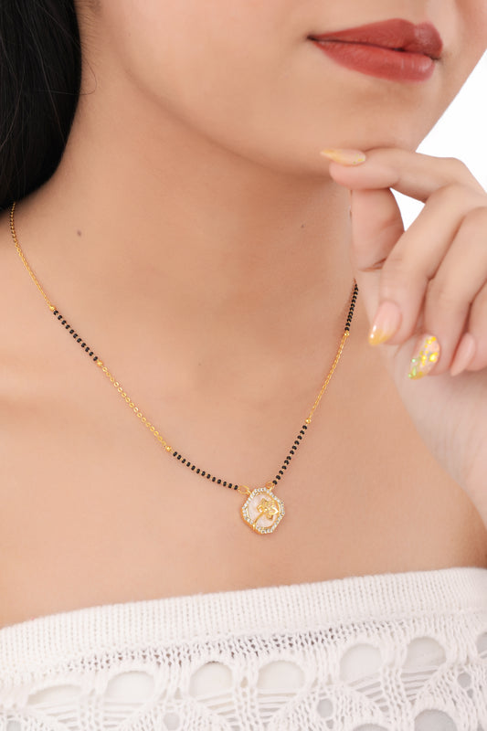 BUY 1 GET 1 FREE - American Diamond Gold Fancy Mangalsutra
