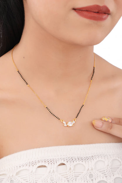 Buy 1 Get 1 Free  - American Diamond Gold Plated Fancy Delicate Mangalsutra