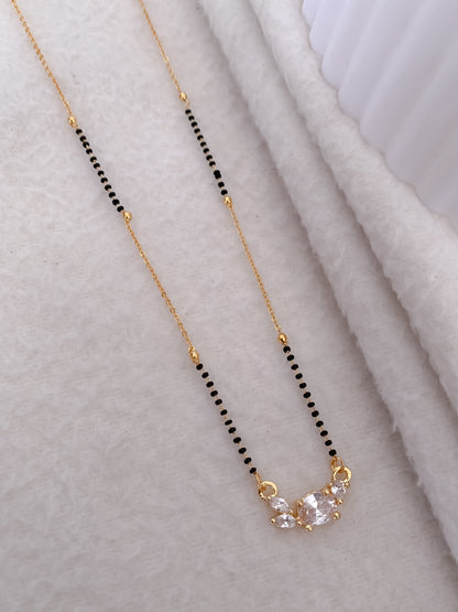 Buy 1 Get 1 Free  - American Diamond Gold Plated Fancy Delicate Mangalsutra