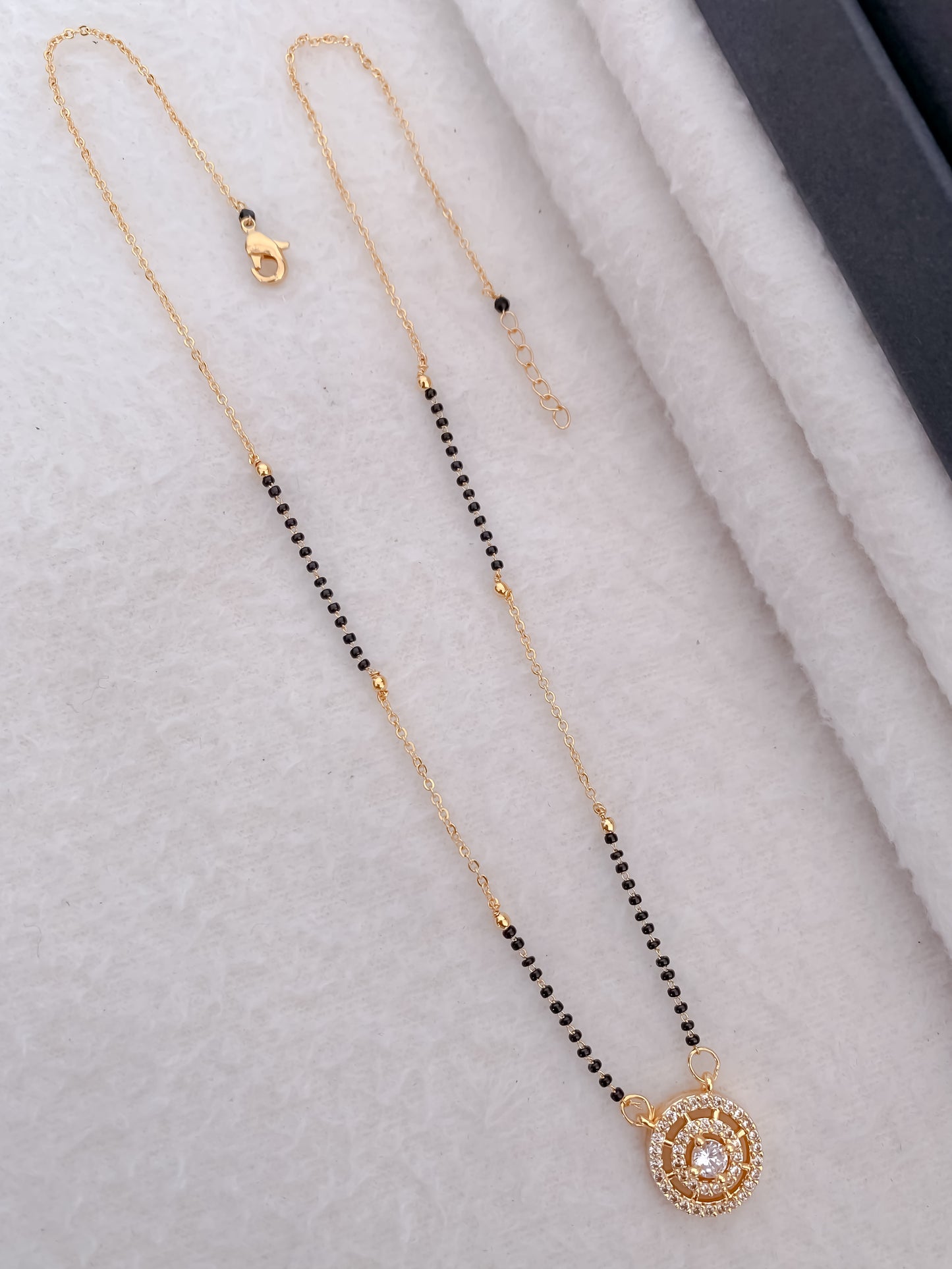 Buy 1 Get 1 Free  -Fancy American Diamond Gold Plated Mangalsutra