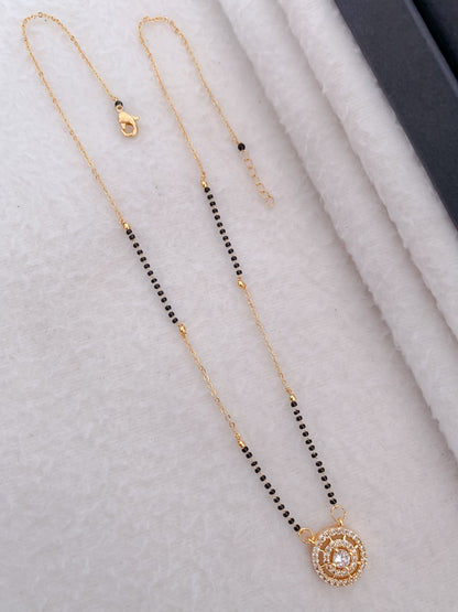 Buy 1 Get 1 Free  -Fancy American Diamond Gold Plated Mangalsutra