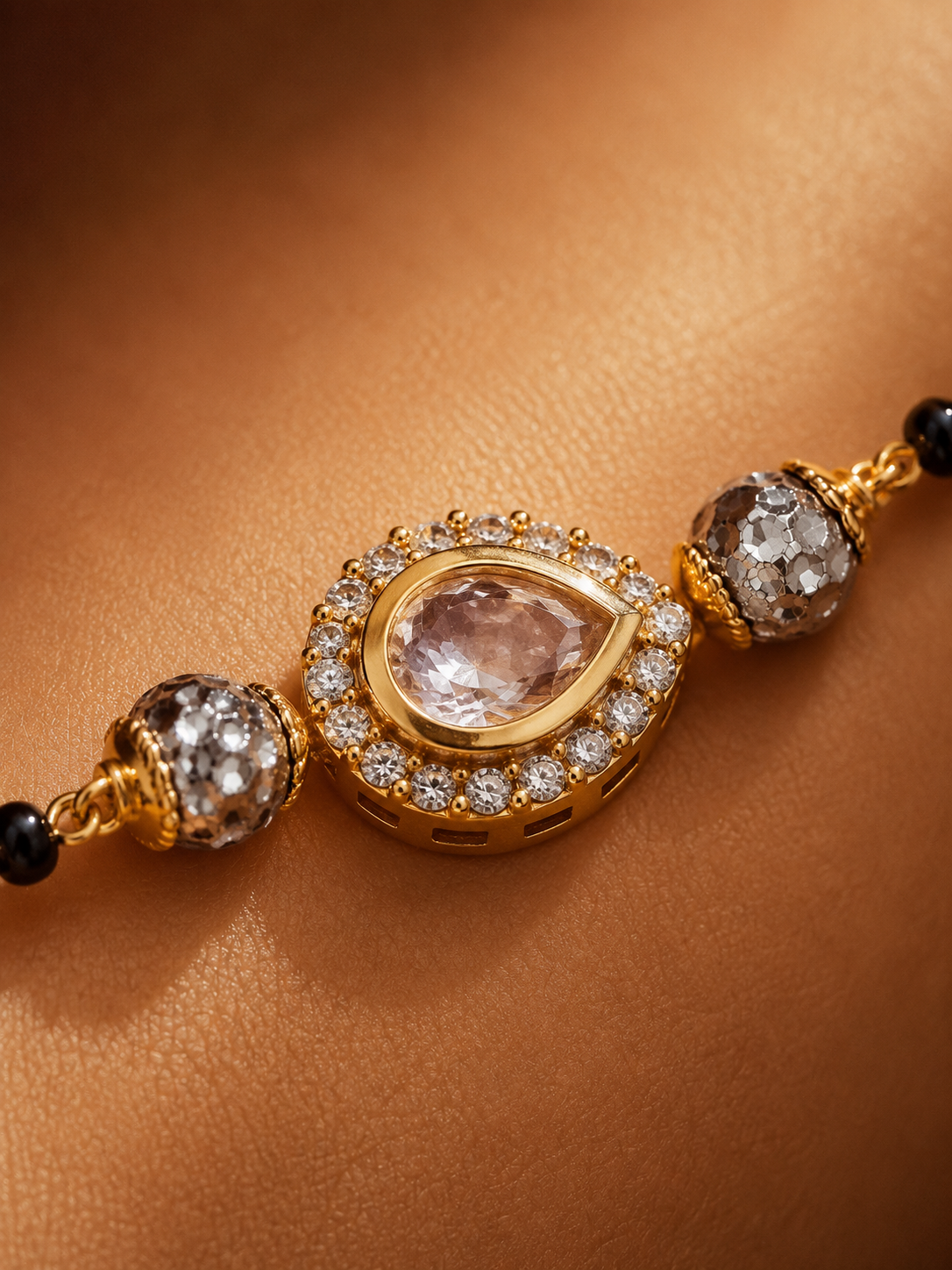 Royal Teardrop Mangalsutra Bracelet