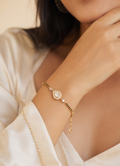 Royal Teardrop Mangalsutra Bracelet