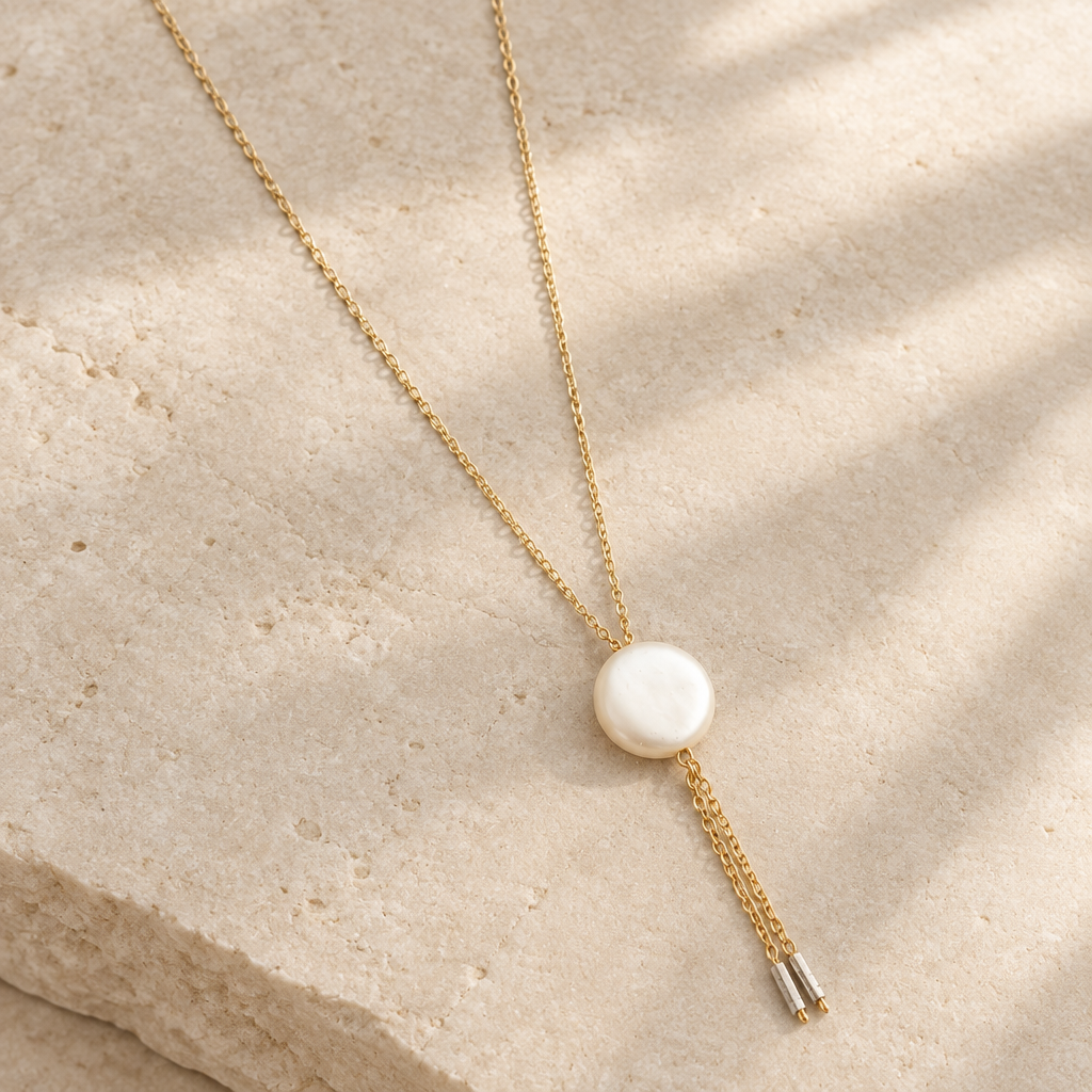 2964 necklace on natural stone