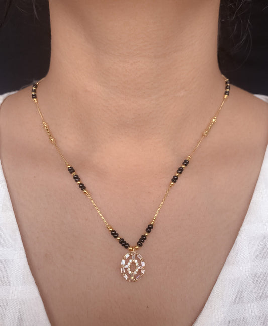 Buy 1 Get 1 Free American Diamond High Gold Plated Fancy Delicate Mangalsutra