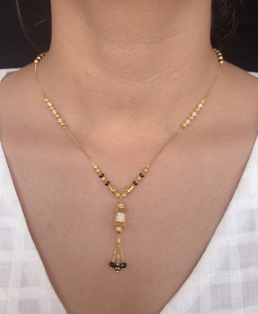 Buy 1 Get 1 Free American Diamond High Gold Plated Fancy Delicate Mangalsutra