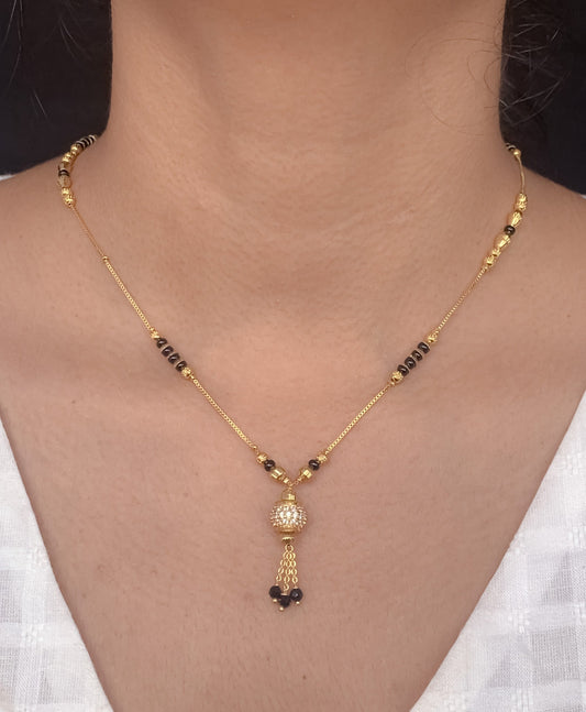 Buy 1 Get 1 Free American Diamond High Gold Plated Fancy Delicate Mangalsutra