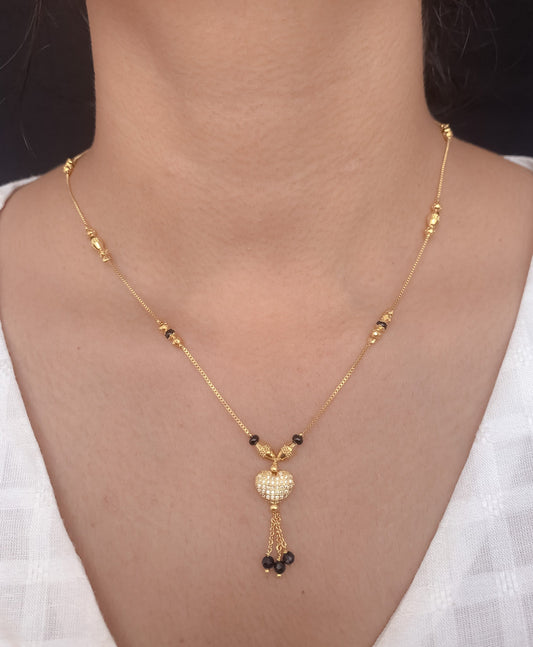 Buy 1 Get 1 Free American Diamond High Gold Plated Fancy Delicate Mangalsutra