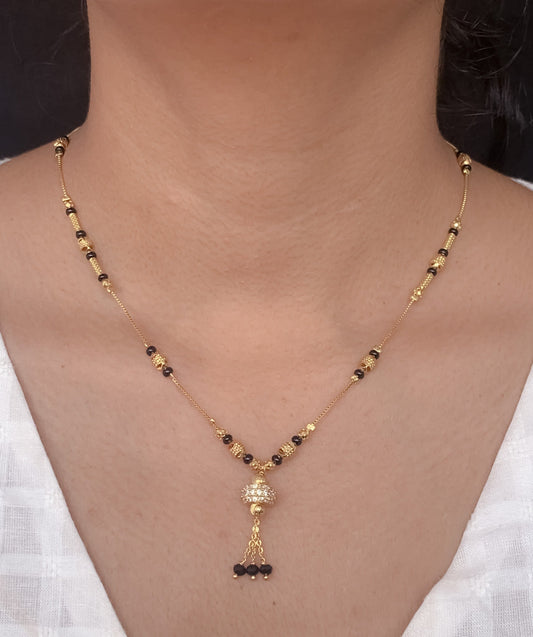 Buy 1 Get 1 Free American Diamond High Gold Plated Fancy Delicate Mangalsutra