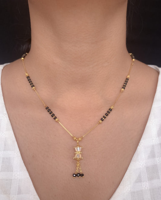 Buy 1 Get 1 Free American Diamond High Gold Plated Fancy Delicate Mangalsutra