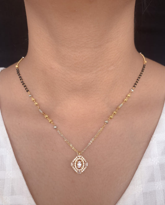 Buy 1 Get 1 Free American Diamond High Gold Plated Fancy Delicate Mangalsutra