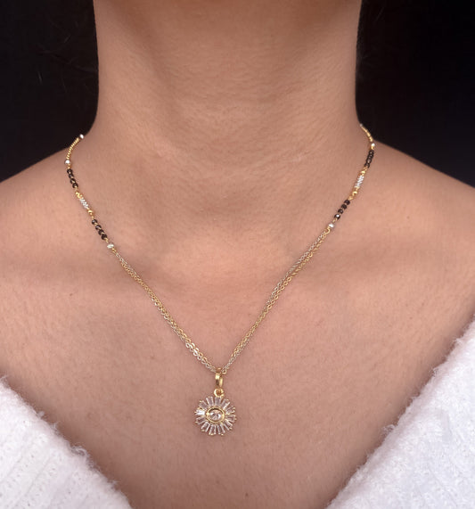 Buy 1 Get 1 Free American Diamond High Gold Plated Fancy Delicate Mangalsutra