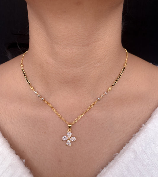 Buy 1 Get 1 Free American Diamond High Gold Plated Fancy Delicate Mangalsutra