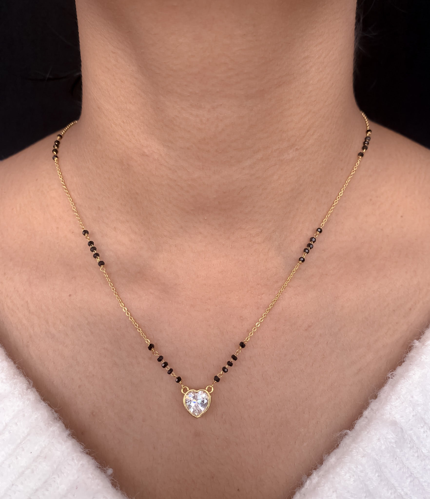 Buy 1 Get 1 Free American Diamond High Gold Plated Fancy Delicate Mangalsutra - Mangalsutra - Belleza Jewels
