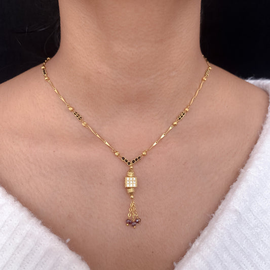 Buy 1 Get 1 Free American Diamond High Gold Plated Fancy Delicate Mangalsutra