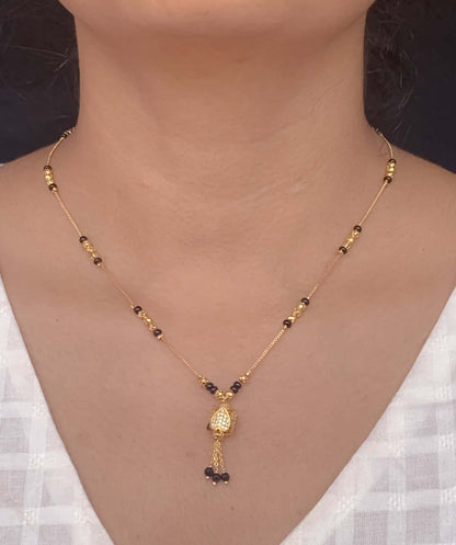 Buy 1 Get 1 Free American Diamond High Gold Plated Fancy Delicate Mangalsutra - Mangalsutra - Belleza Jewels