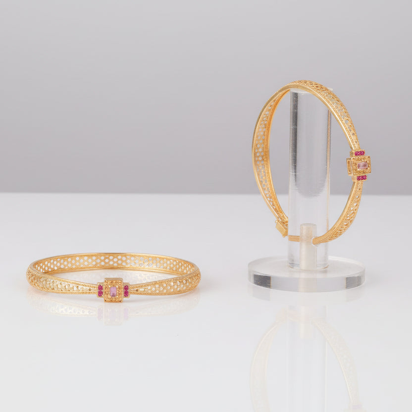 Buy 1 Get 1 Free - Anuradha Bangals (set of 2 ) - Bangles - Belleza Jewels
