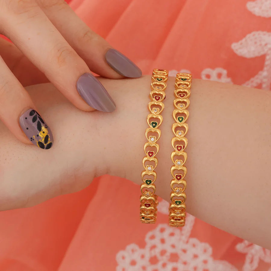 Buy 1 Get 1 Free - Roopa Bangles (set of 2 ) - Bangles - Belleza Jewels
