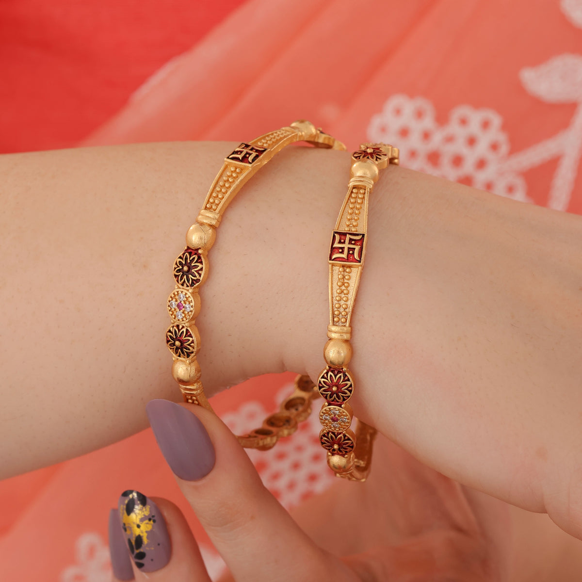 Buy 1 Get 1 Free - Shagun Bangles (Set of 2) - Bangles - Belleza Jewels
