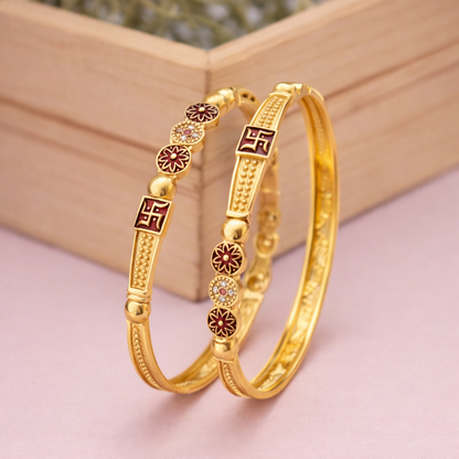 Buy 1 Get 1 Free - Shagun Bangles (Set of 2) - Bangles - Belleza Jewels