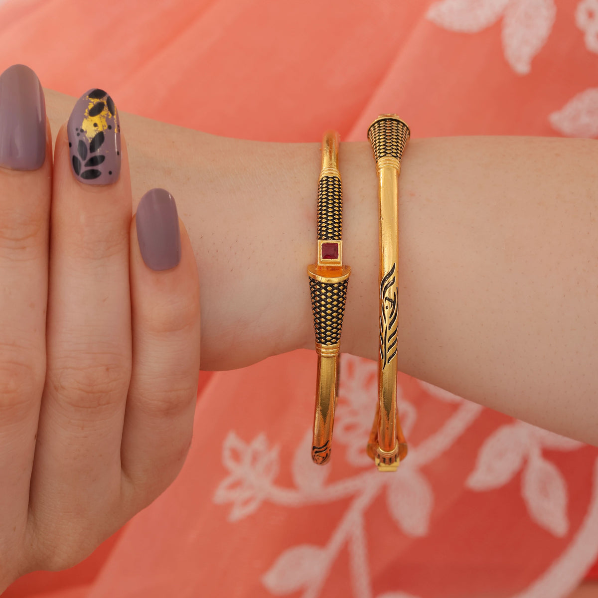 Buy 1 Get 1 Free - Gopi Bangles(set of 2 ) - Bangles - Belleza Jewels