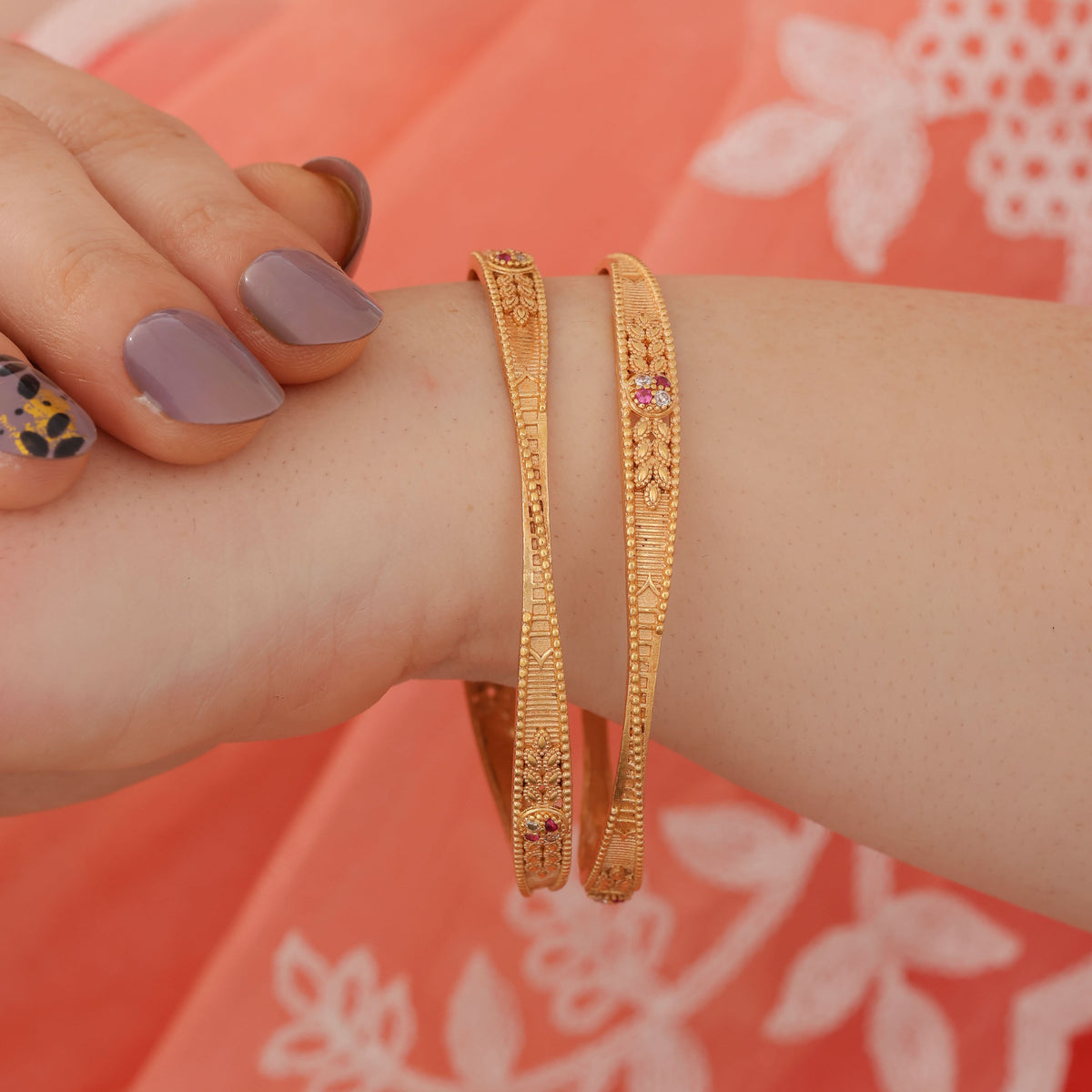 Buy 1 Get 1 Free - Jayshree Bangles(set of 2 ) - Bangles - Belleza Jewels
